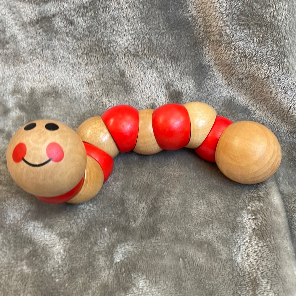 BeginAgain Wooden Earthworm Twist  Fidget  Sensory Stimulation Toy Kids 9"